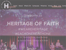 Tablet Screenshot of heritageoffaith.com.au